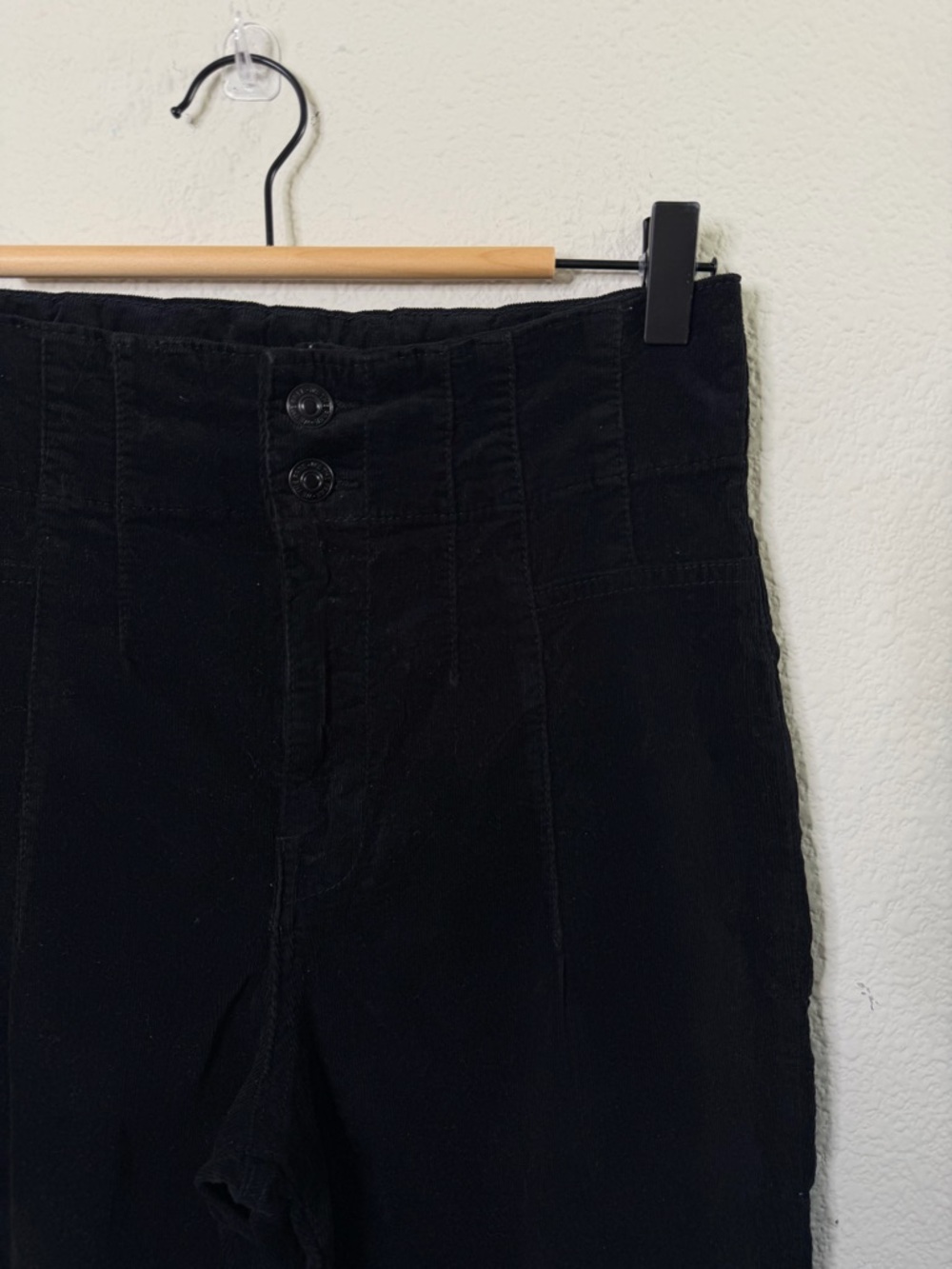 Free People We the Free Jayde Flare Leg Corduroy Pants Black Womens Size 29 - Picture 4 of 8